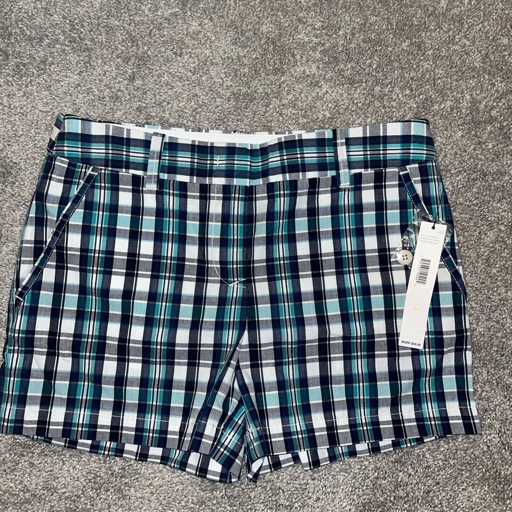 DNKY Blue plaid shorts size 4